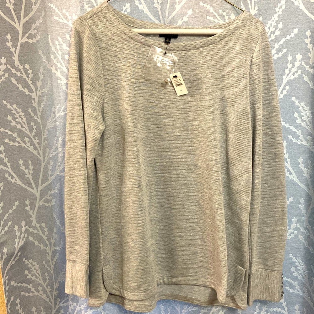 Grey Sweater with Silver Sparkles
